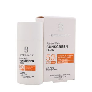 فلوئید ضد آفتاب فیوژن واتر SPF50 بیزانس مناسب پوست چرب و مختلط 50ml