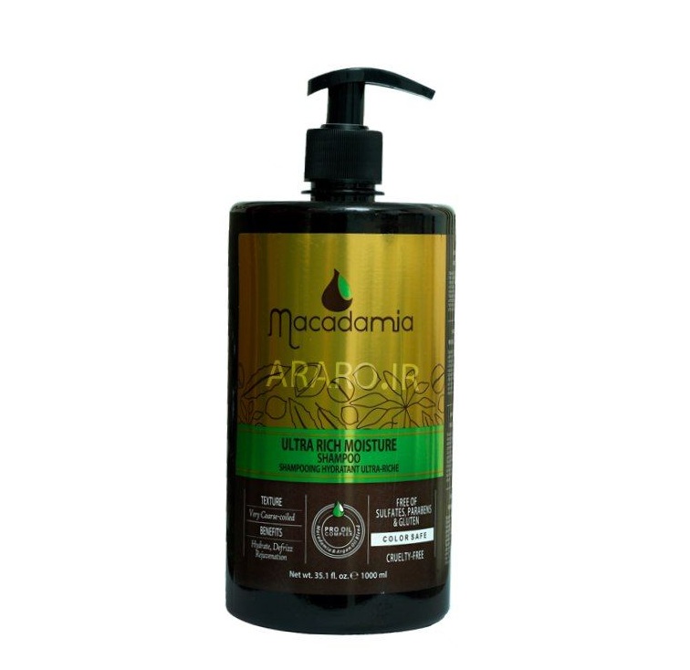 شامپو فری سولفات ماکادمیا مدل 1000ml ultra rich moisture